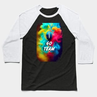 Go Team! Football Color Cloud Baseball T-Shirt